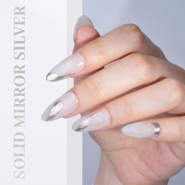 PrettyDiva Nail Powder Silvery Chrome Nail Powder Chrome Powder Nail Art Solid Nail Art Powders for Nails