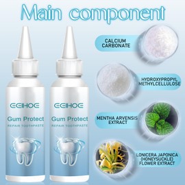 2Pcs Gum Toothpaste, Zahnfleisch Reparatur & Pflege – Zahnfleisch Therapie Gel für gesundes Zahnfleisch, beugt Zahnfleischrückgang vor, erfrischt den Atem, reinigt gründlich und schützt effektiv