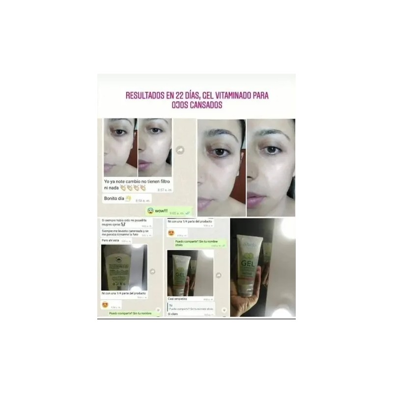 Gel Vitaminado Disminuye Ojeras & Desinflama Sheló Nabel