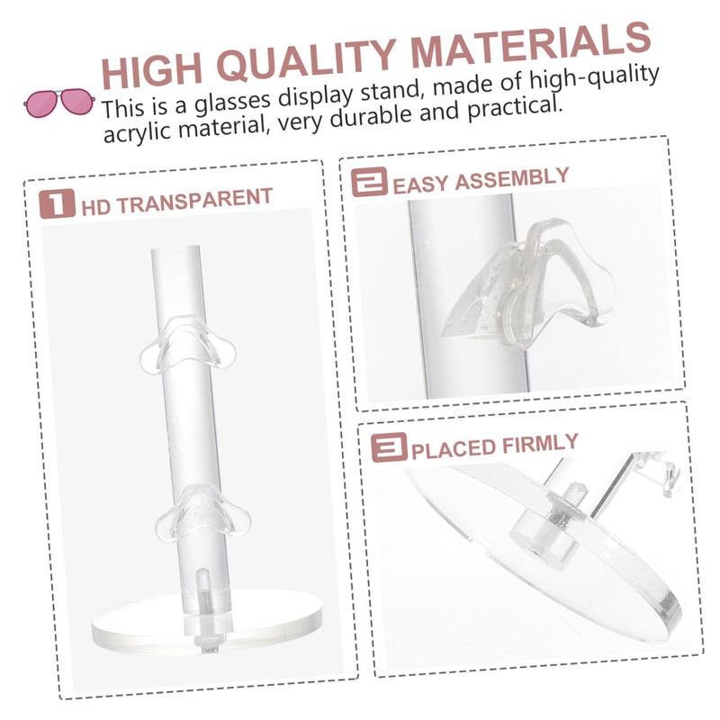 Mobestech Acrylic Glasses Display Shelf 2 Display Stand for Sunglasses