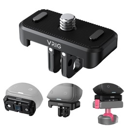 VRIG Quick Release Mount for Insta360 X4 Magnetic Mount Accessory 3-in-1 Multi x 4 Special Quick Release Adapter Device Compatible Quick Release 1/4 Tripod Fixed Sports Camera Selfie Stick