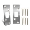 2 Pack Deadbolt Strike Plate Door Backplate, High Security, 1-1/4