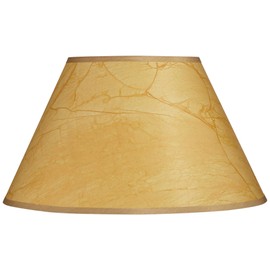 Crinkle Paper Large Empire Lamp Shade 10" Top x 20" Bottom x 12" Slant x 11" High (Spider) Replacement with Harp and Finial - Springcrest