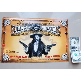 Deadwood South Dakota embossed tin sign Bob Coronato cowboy art Wild Bill Hickok