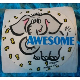 Medbadge Vintage 90s Medbadge  Reward Sticker AWESOME elephant Dr. Office NEW