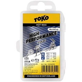 TOKO 5504029 Ski Wax Tune Up Supplies High Performance Cold 1.4 oz (40 g) Blue