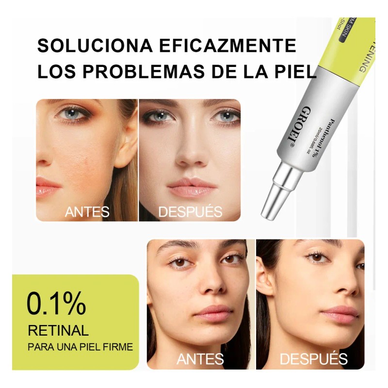 Crema Nocturna Antiarrugas Groei Retinol Contorno Ojos Rejuvenecedor 20ml Pack