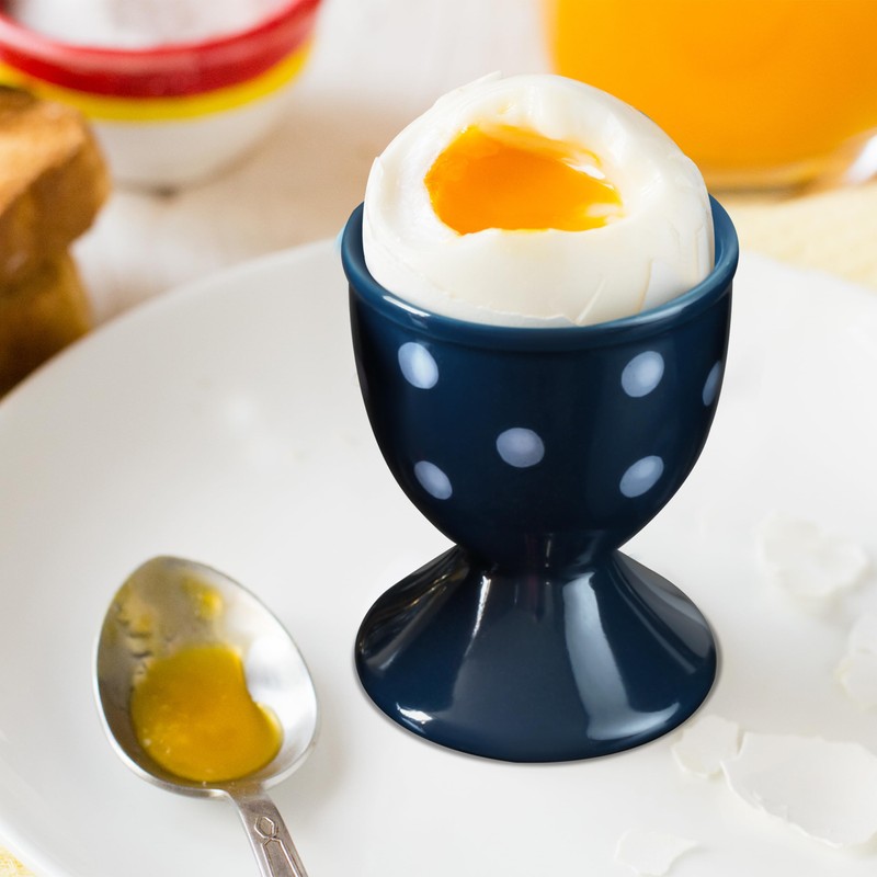 Cinf Ceramic Egg Cup Blue Set of 2 Porcelain Holder