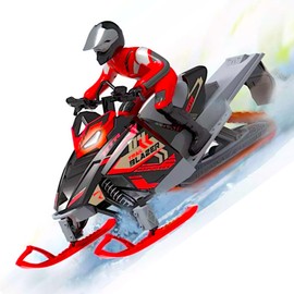 POCO DIVO Trail Blazer Snowmobile, 19” RC Tracked Snow Motorcycle Skimobile, 1/6 Racing Sports Motorbike, Dual Ski Snowboards Off-Road Sledge Motor Sled, Raido Control Tractor Rider Switchback Vehicle