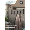 Menz Door Coat Rack, Stainless Steel - Black Door Coat