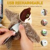NIUYOU Interactive Chirping Bird Cat Toys with Flapping Wings,2025 Simulated