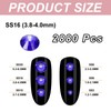PATIKIL 2880Pcs SS16 Round Flatback Rhinestones, 3.8-4.0mm Flat Back Crystal