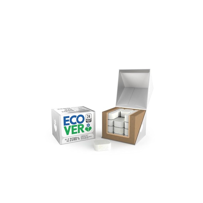 Ecover Zero Dishwasher Tablets with Dishwasher Salt and Rinse Aid,