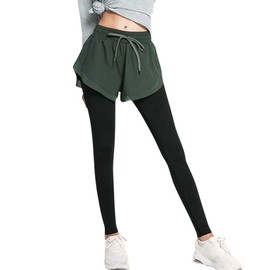 Teddy yoga061 Women's Yoga Pants, Shorts, Integrated Leggings, Thin, Fitness, Sportswear, Sweat Absorbent, Quick Drying, charcoal