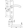 JUVA Long Plate Handle Set - Door Fitting Left -