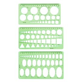 Bicuces 3 Pcs Circle Template Circle Stencil Geometric Drawing Template Drafting Stencils Shape Stencils Measuring Tools Template Artist Design Drawing Aid Tool for School, Home, Office, Building Formwork