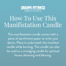 Original Botanica Find a Job Big Al Manifestation Candle Spiritual Healing Cleansing Magical Positive Negative Energy Protection Prayer Chakra House Blessing Smudging Candles