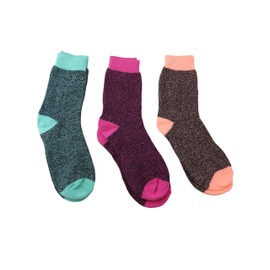 Dependable Industries inc. Essentials 3 Pair Women's Ladies Comfort Blend Warm All Weather Multi Purpose Socks