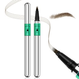Apooliy Microblading Eyebrow Pen，Waterproof Eyebrow Pencil Micro 4 Point Brow Pen，Eye Brow Makeup Pen for Women to Effortlessly Create Hair Like Natural Brows，Long Lasting & Smudge-proof