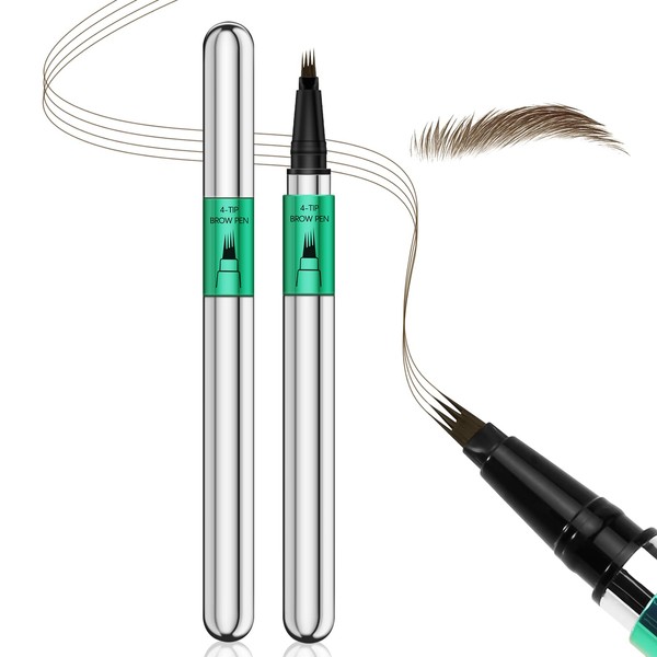 Apooliy Microblading Eyebrow Pen，Waterproof Eyebrow Pencil Micro 4 Point Brow