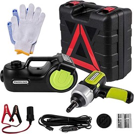 VEVOR Electric Car Jack 5 Ton Car Jack Hydraulic, Electric Floor Jack with Electric Impact Wrench, LED Light Hydraulic Jack Car Repair Tool, 135-360mm Lifting Range for SUV MPV Sedan Truck Repair