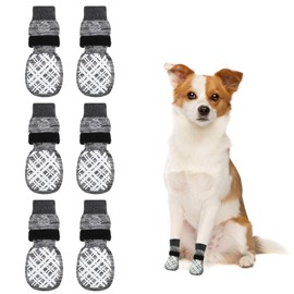 BEAUTYZOO Dog Socks to Prevent Licking for Hardwood Floors -Dog Boots Shoes for Small Medium Large Dogs -Double Side Grips Traction Control Anti Slip Socks for Puppy Doggie Senior Dog, Paw Protector