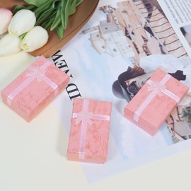 Nideen 15 Pack Jewellery Gift Boxes, 8x 5x 3cm Bracelet Earring Gift Box, Small Gift Boxes with Bow Knot for Jewellery Rings Earrings Bracelet Necklace, Pink
