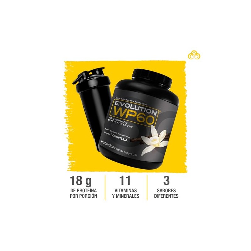 EVOLUTION, Protena de Suero de Leche, WP60, Whey Protein, 18