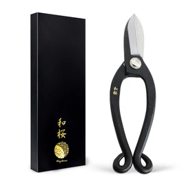 Wazakura Yasugi Steel Ikenobo Classic Ikebana Floral Scissors 6.5"(165mm) Made in Japan - Japanese Yasugi Ikenobo Black