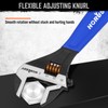 HORUSDY 3-Piece Adjustable Wrench Set (6/8/10 in), Wide Jaw Black
