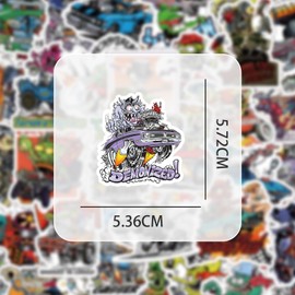 50 Pcs Demon Car Stickers for Kids Teens Adults Boys Girls Gift,Stickers Pack for Laptop,Skateboard,Luggage,Car,Bike, Cup,Computer,Water Bottle Decor,Spoofing Cars Vinyl Waterproof Sticker Decals