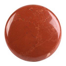 Nupuyai Red Jasper Round Palm Crystal Worry Stone, Pocket Massage Polished Energy Stone for Healing Stress Relief Meditation 65mm