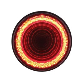 United Pacific 36652B 24 LED 4" Round Mirage Light (Stop, Turn & Tail) - Red LED/Red Lens (Bulk)