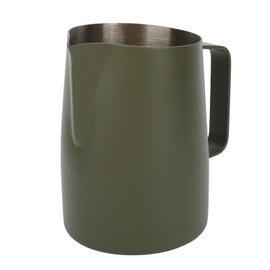 Milk Frothing Pitcher Slanting Mouth Food Grade Stainless Steel Milk Frothing Pitcher Jug for Latte Chocolate Coffee 600ML