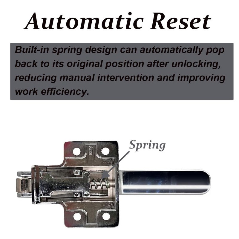 Oven Refrigerator Metal Freezer Handle, Adjustable Latch Spring Loaded Walk