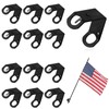 Therwen 12 Pcs Classroom Mounting Brackets Classroom Flag Holder Bracket