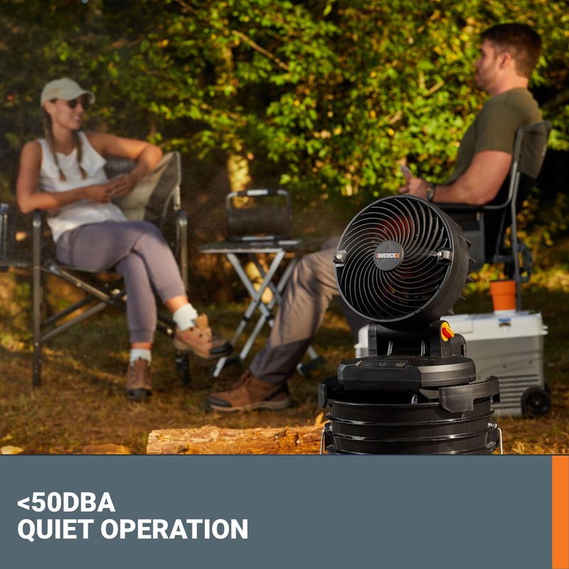 WORX 20V Cordless Misting Fan w/ 3 Speed & 3