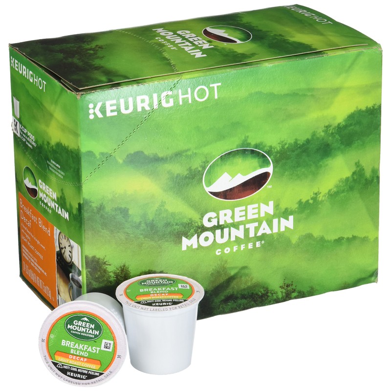 Green Mountain Coffee Decaf Light Roast Breakfast Blend, K-Cup Portion