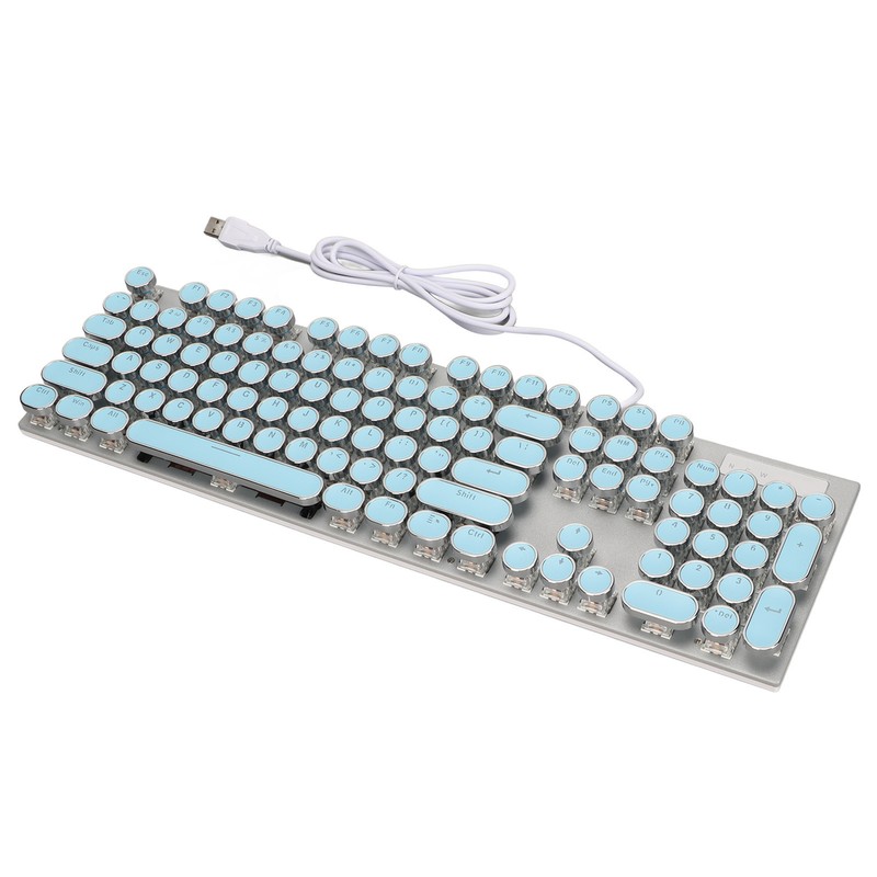 Blue Switch Mechanical Keyboard 104 Keys Backlight Ergonomic Retro Steampunk