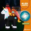Holidayana Thanksgiving Inflatables 5ft Turkey & Pilgrim Unicorn. Large Fall