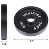 Signature Fitness Deep Dish 2-Inch Olympic Cast Iron Weight Plates