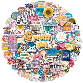 200 Pcs Mental Health Matters Stickers Bulk Pack - Therapist Office Decor, Positive Affirmation Stickers for Therapy, Psychology Awareness Gifts, Waterproof Motivational Decals