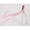 Velo de tul con capa de hombro B018, Rosa (Blush),