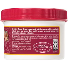 Wright's Copper Cream Cleaner - 8 Ounce 2 Pack with Polishing Cloth - Gently Cleans and Removes Tarnish without Scratching