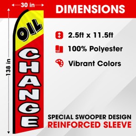 Oil Change Auto Repair Brake Services Swooper Flag Pack of 3 (Mount and Poles are Not Included)