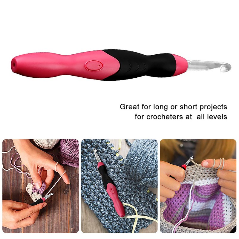 Professional 9 in 1 Led Light Up Crochet Hooks Knitting