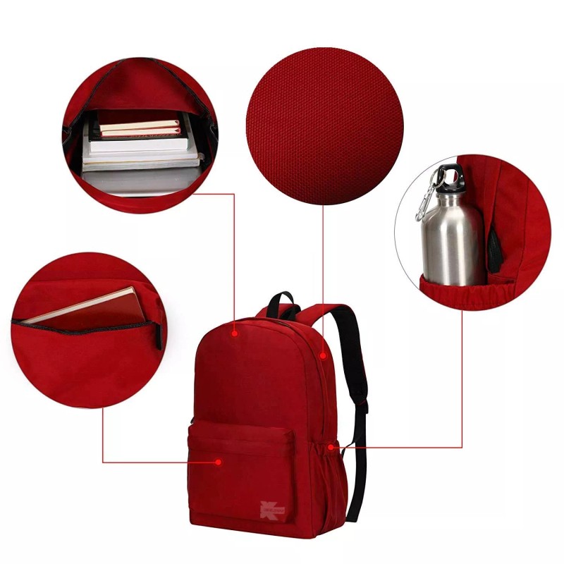 K-Cliffs High Quality Simple Classic 18" School Backpack Student Book