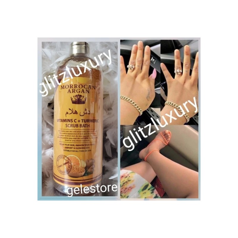 Morrocan argan vitamin. C, TURMERIC & Ginger scrub bath. Anti