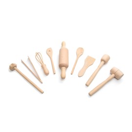 Fox Run Junior Cooking/Baking Tools Set, 8 x 3.25 x 3 inches, Brown