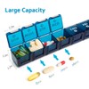 2-Pack Weekly Large Pill Organizer for Travel, 7 Day Jumbo
